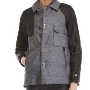 Sorel Wool Raglan Sleeve Down Jacket charcoal